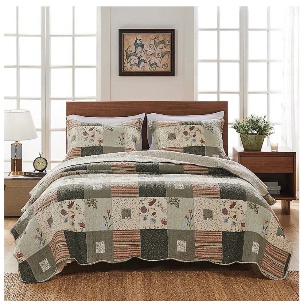 Greenland Home Fashions Sedona Patchwork Quilt King Set